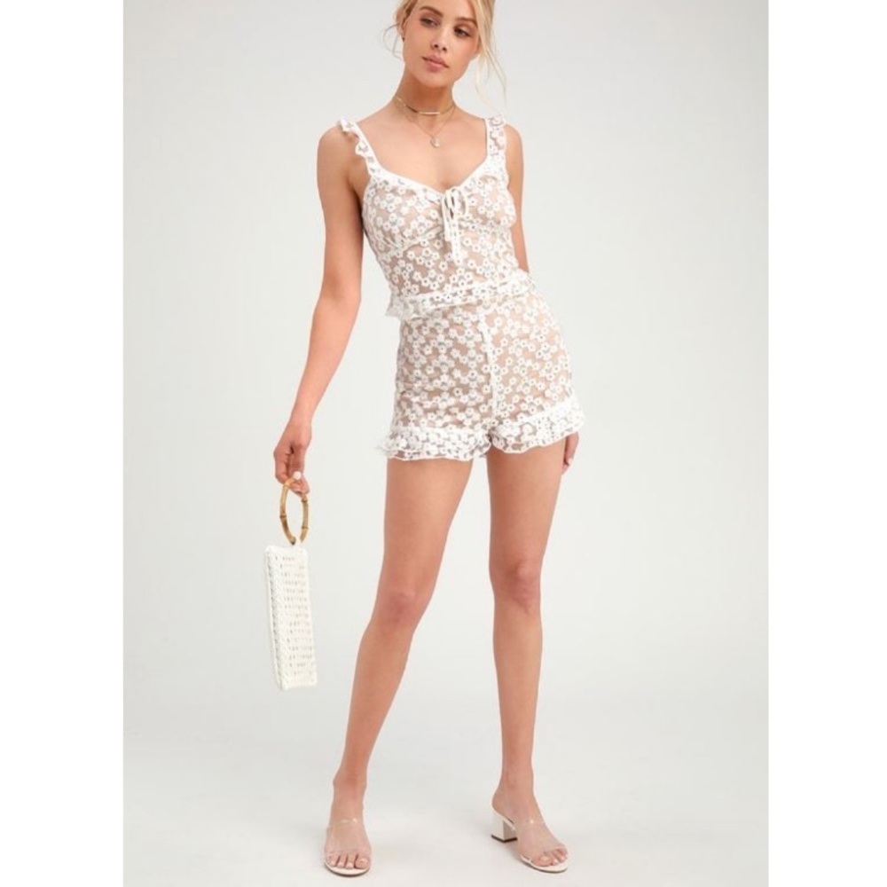 Juneau Cream Embroidered Crop Top Lulus